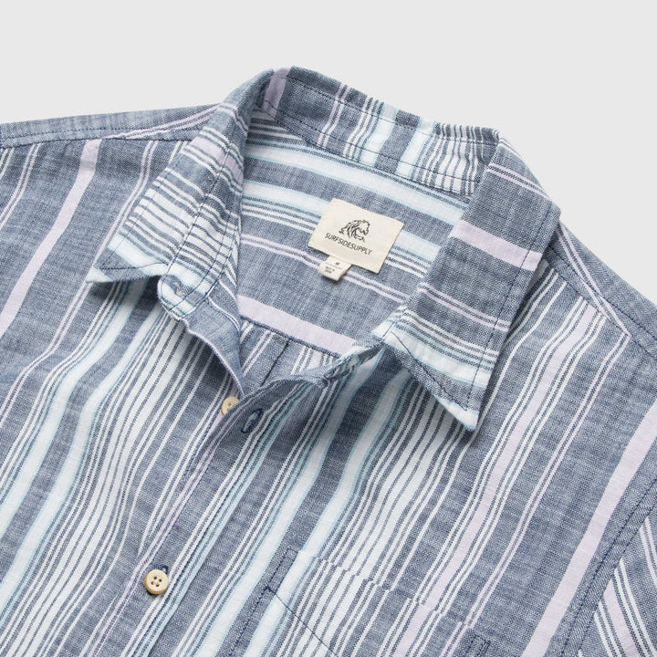 Surfside Supply Joey Striped Shirt - Navy/White