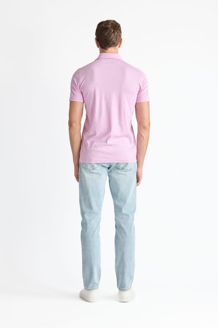 Raffi Open Collar Polo - Violet