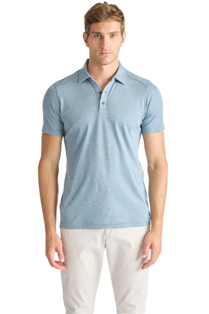 Raffi Open Collar Polo - Storm