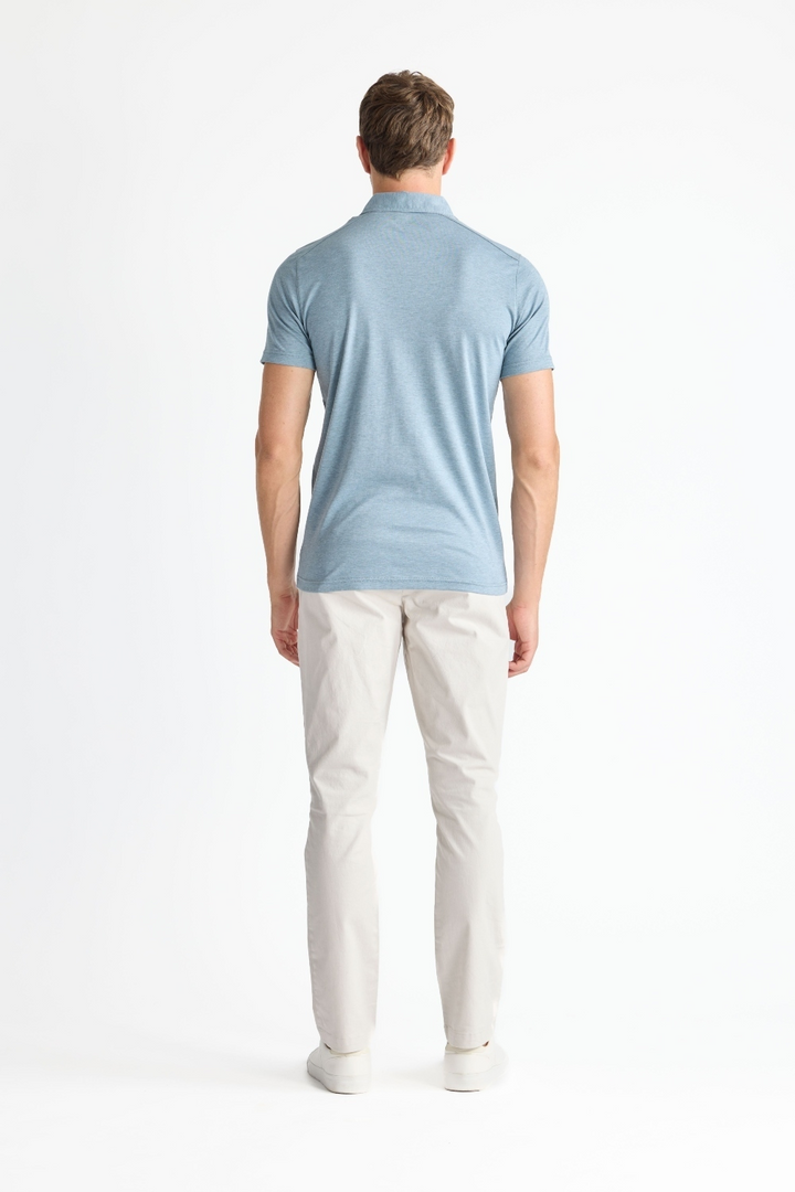 Raffi Open Collar Polo - Storm