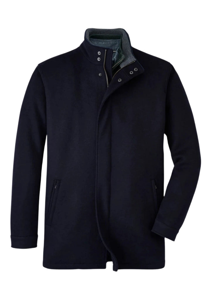 Peter Millar Crown Flex Fleece City Coat - Navy