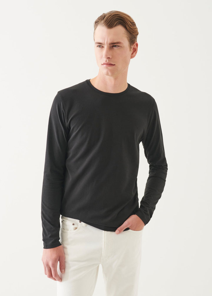 Patrick Assaraf LS Iconic Crew - Black