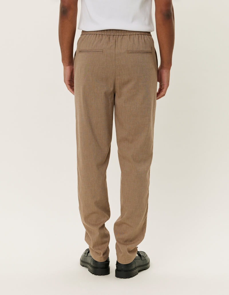 Les Deux Como Slub Drawstring Pant - Walnut