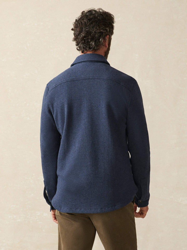 Faherty Knit CPO Jacket - Navy Night Melange