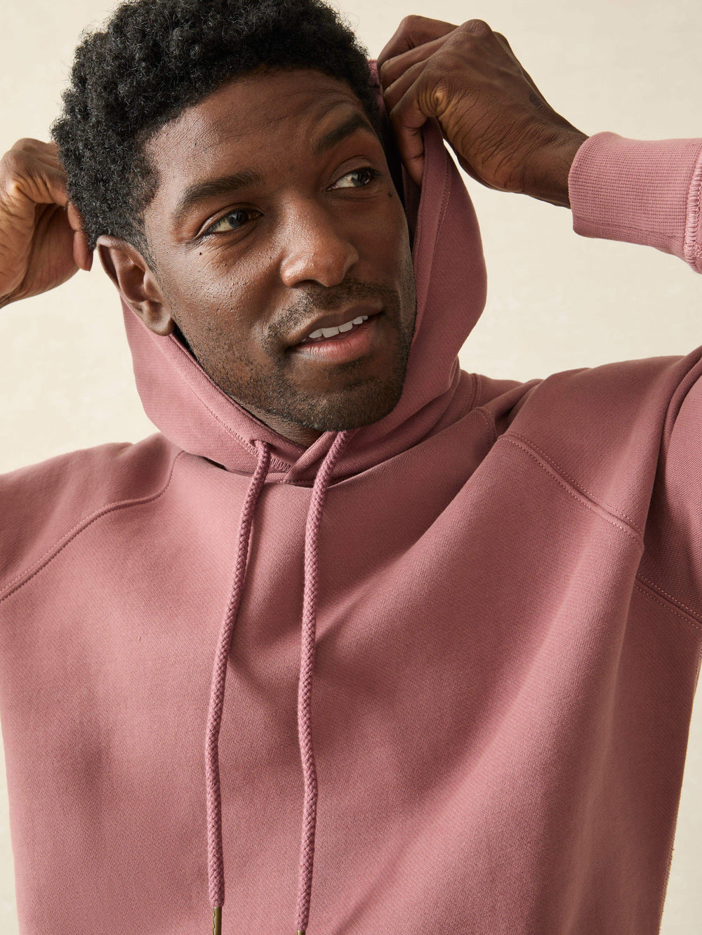 Faherty High Standard Fleece Hoodie - Cocoa Mauve