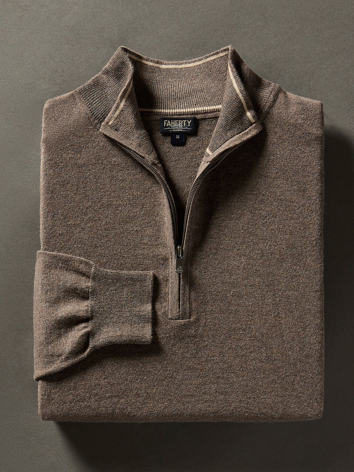 Faherty Movement Quarter Zip Sweater - Walnut Creek