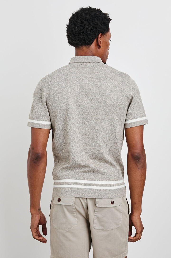 Rails Leo Sweater Polo - Oat Grey