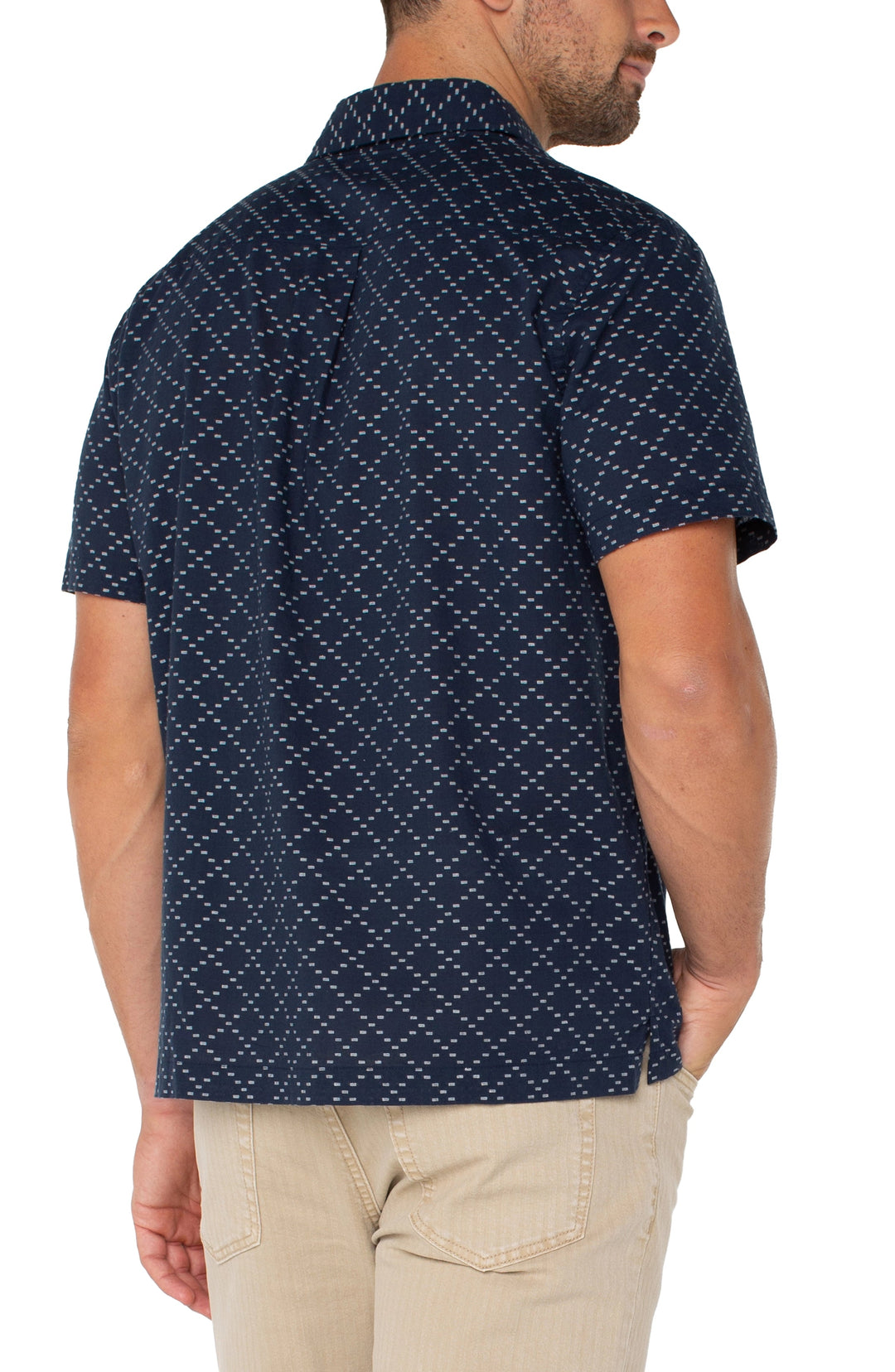 Liverpool Los Angeles SS Button Up Shirt - Navy/White