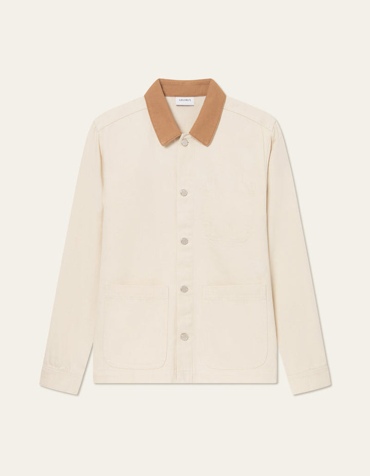 Les Deux Ivory Layton Denim Overshirt - Ivory