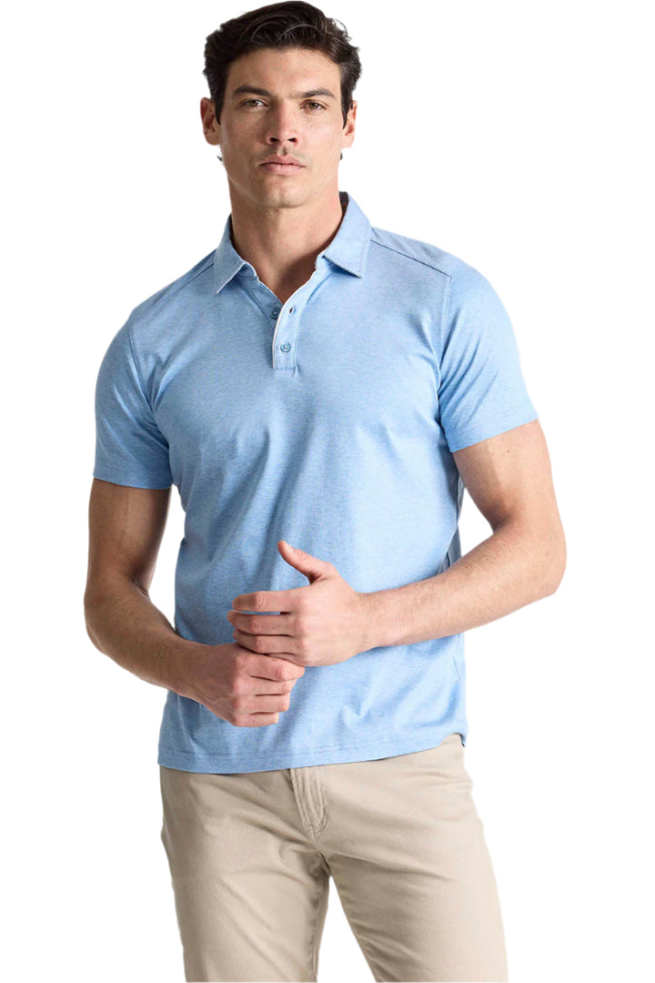 Raffi Open Collar Polo - Water