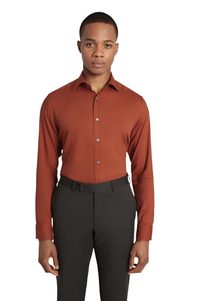 Jack Victor Aurelio Shirt - Terracotta