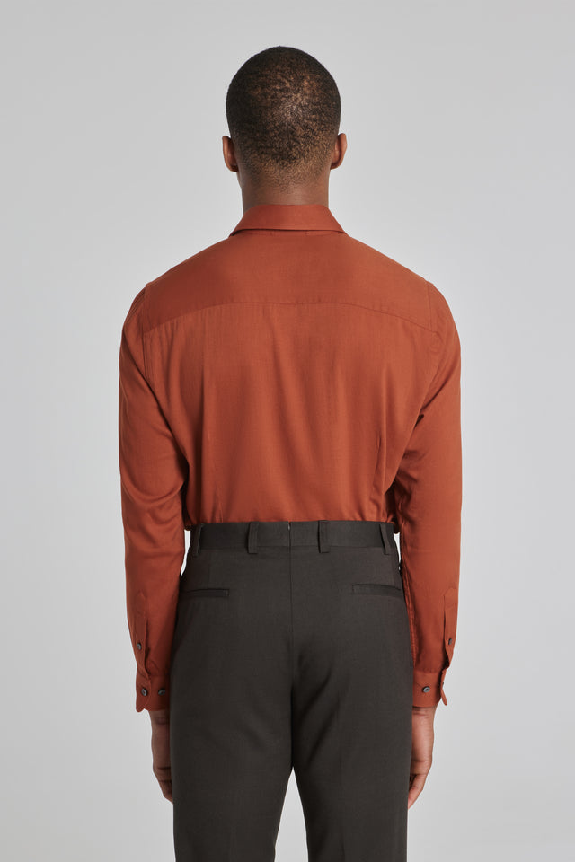 Jack Victor Aurelio Shirt - Terracotta