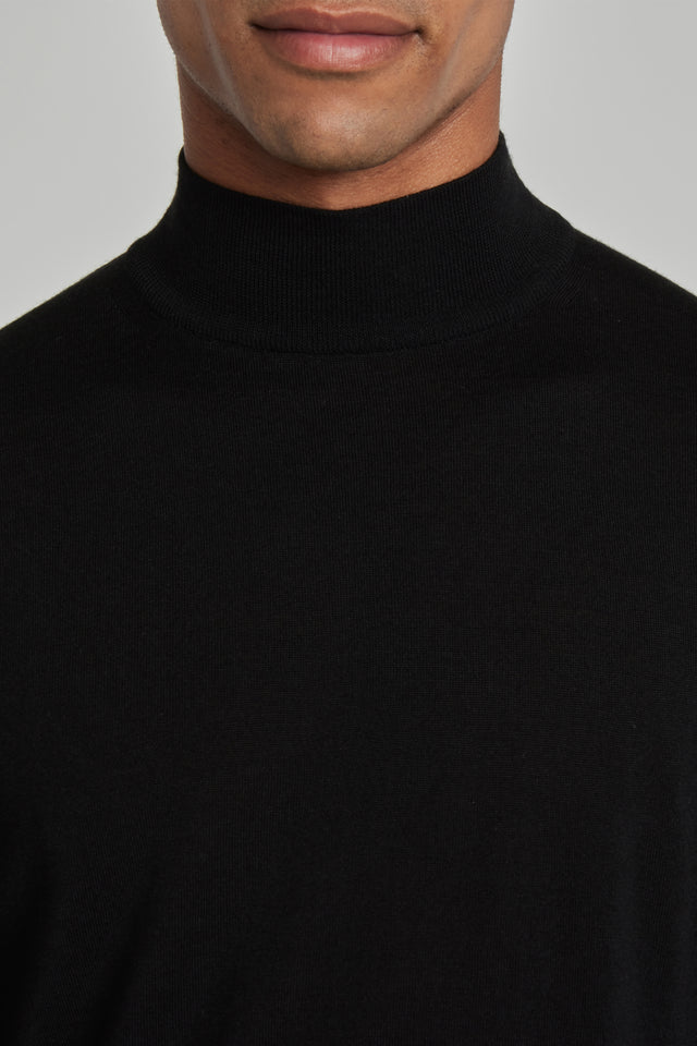 Jack Victor Beaudry Mock Neck - Black