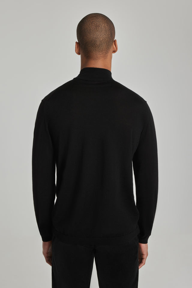 Jack Victor Beaudry Mock Neck - Black