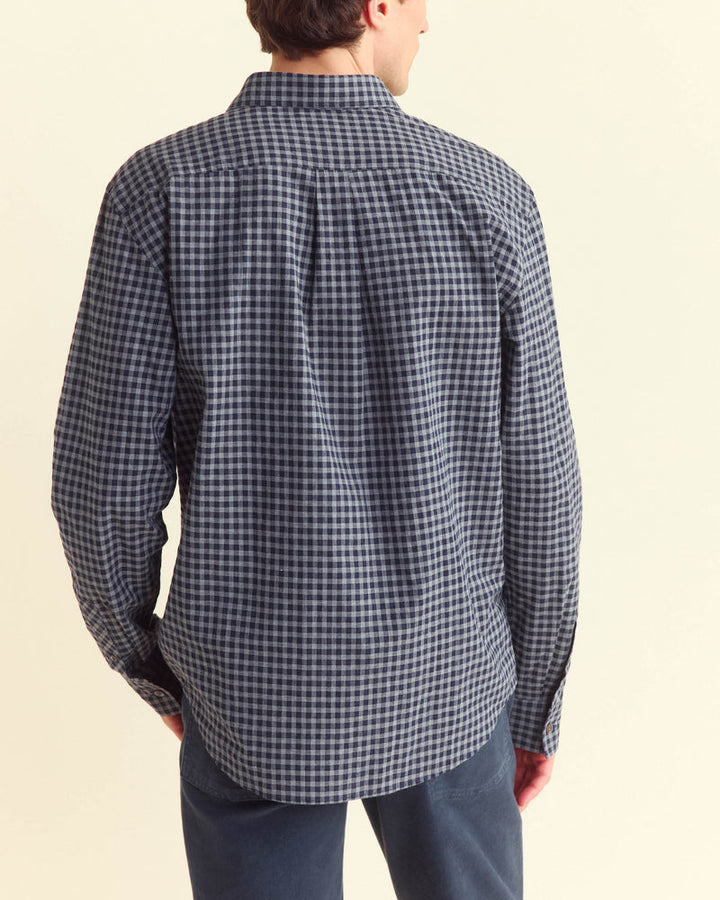 Billy Reid Hutcheson Plaid Shirt - Navy/Grey