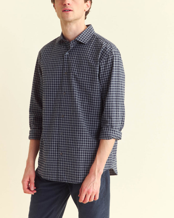 Billy Reid Hutcheson Plaid Shirt - Navy/Grey