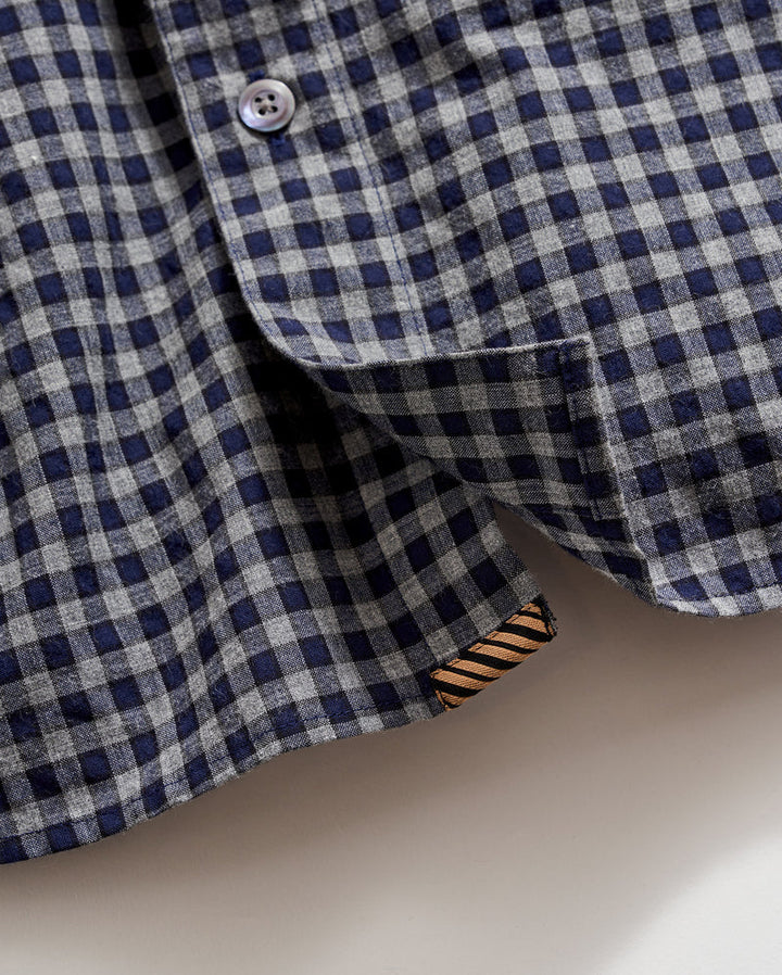 Billy Reid Hutcheson Plaid Shirt - Navy/Grey