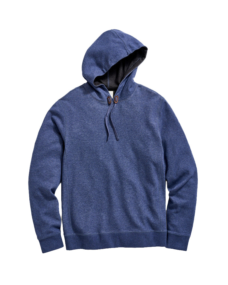 Billy Reid Rib Hoodie Pullover - Denim Blue