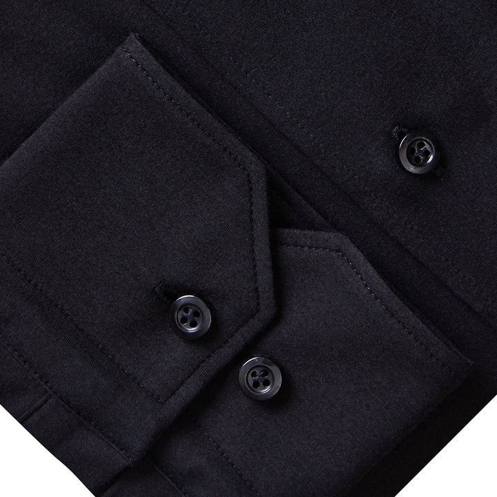 Emanuel Berg Stretch Knit Shirt - Black